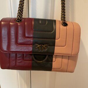 Pinko Love Quilted Leather Cross-body Bag